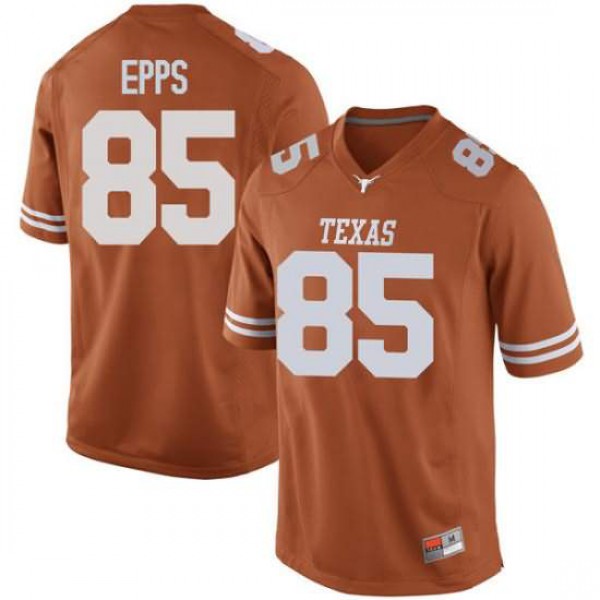 Men's Texas Longhorns #85 Malcolm Epps Replica Alumni Jersey Orange